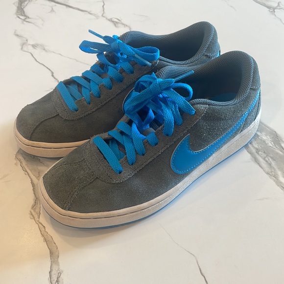 Nike Blazer Low Grey & Blue Suede Shoe, Youth 5.5, Women’s 7, - Picture 4 of 10